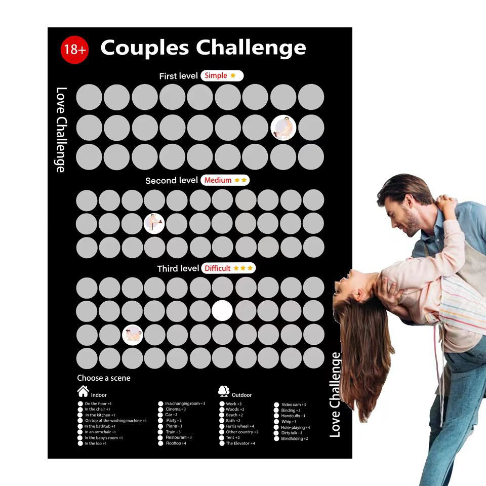 Couples' Adventure Scratch Poster