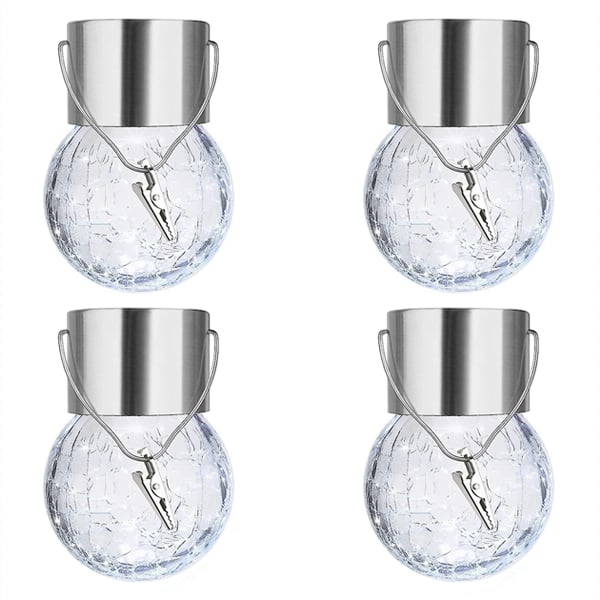 Multicolor Crackle Glass Hanging Solar Light