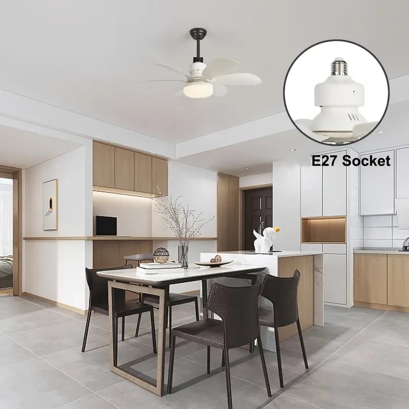 2-IN-1 PORTABLE CEILING FAN & LIGHT with Remote Control