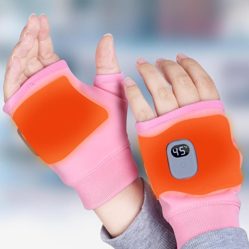 USB Adjustable heating gloves with digital display