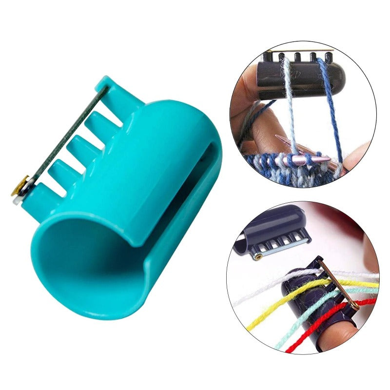 Multi-Color Knitting Thimble – Effortless Yarn Guidance for Stranded & Fair Isle Knitting