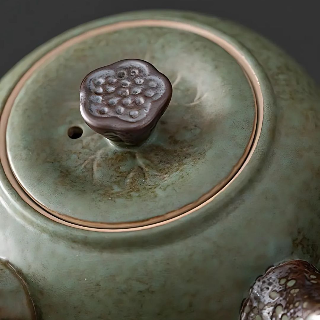 Japanese Petal Side Grip Kung Fu Teapot Set