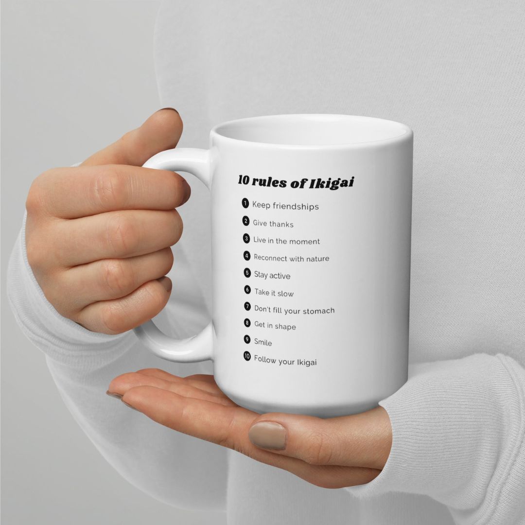 10 Rules Of Ikigai Ceramic Printed Mug