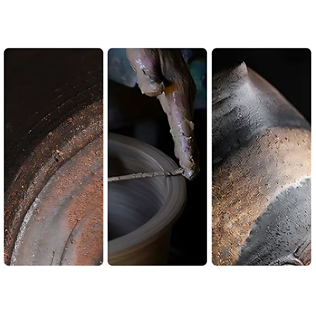 Rough Pottery Handmade Relief Heart Sutra Zen Cup