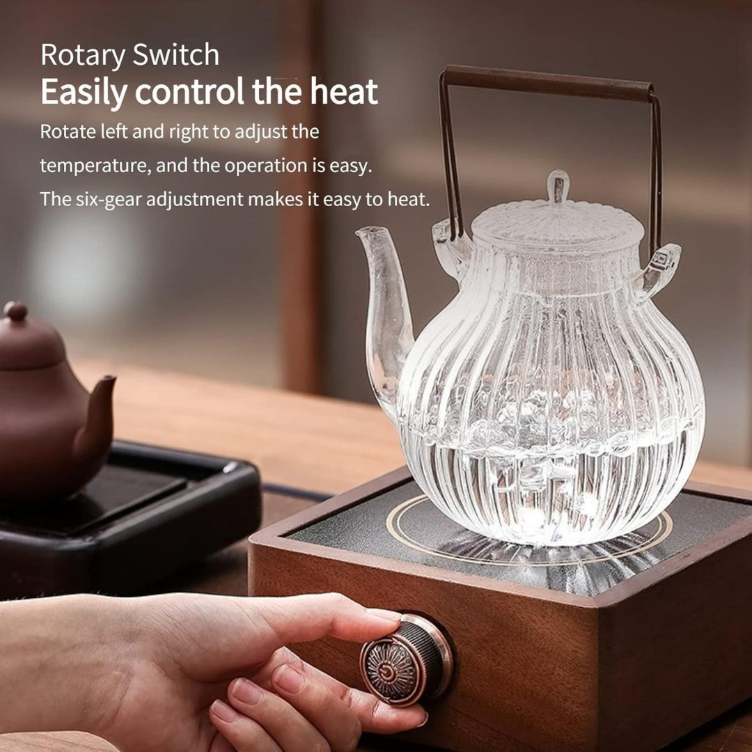 Walnut Adjustable Electronic Tea Stove Heater