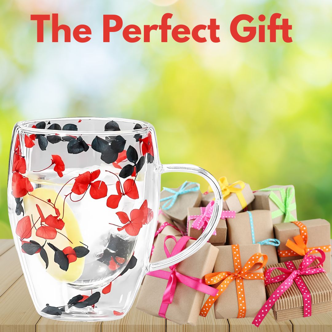 Coffee Mug with Dried Flowers