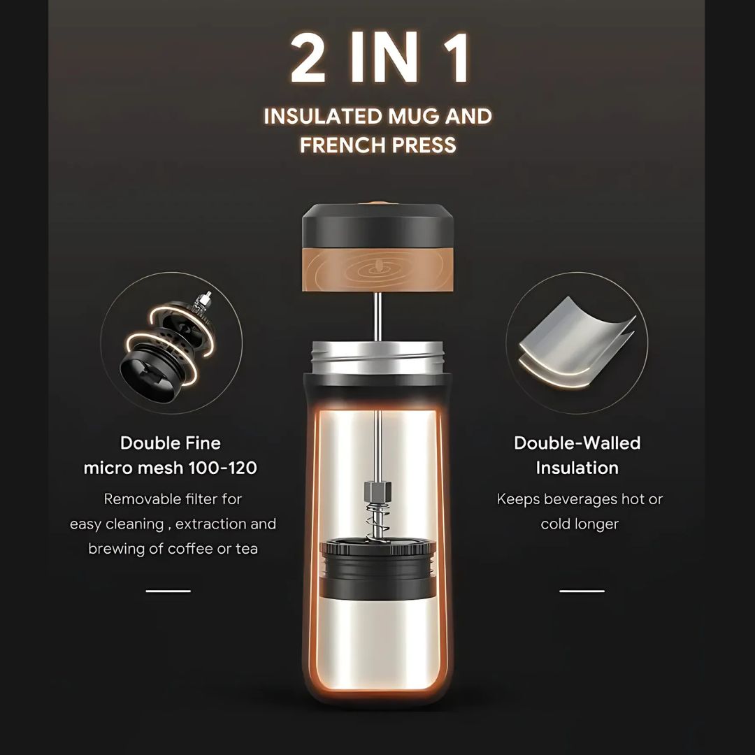 Portable French Press Coffee Maker