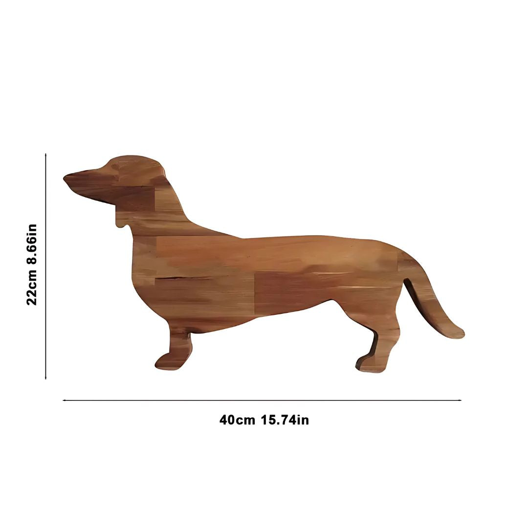 Wood Dachshund Serving Platter