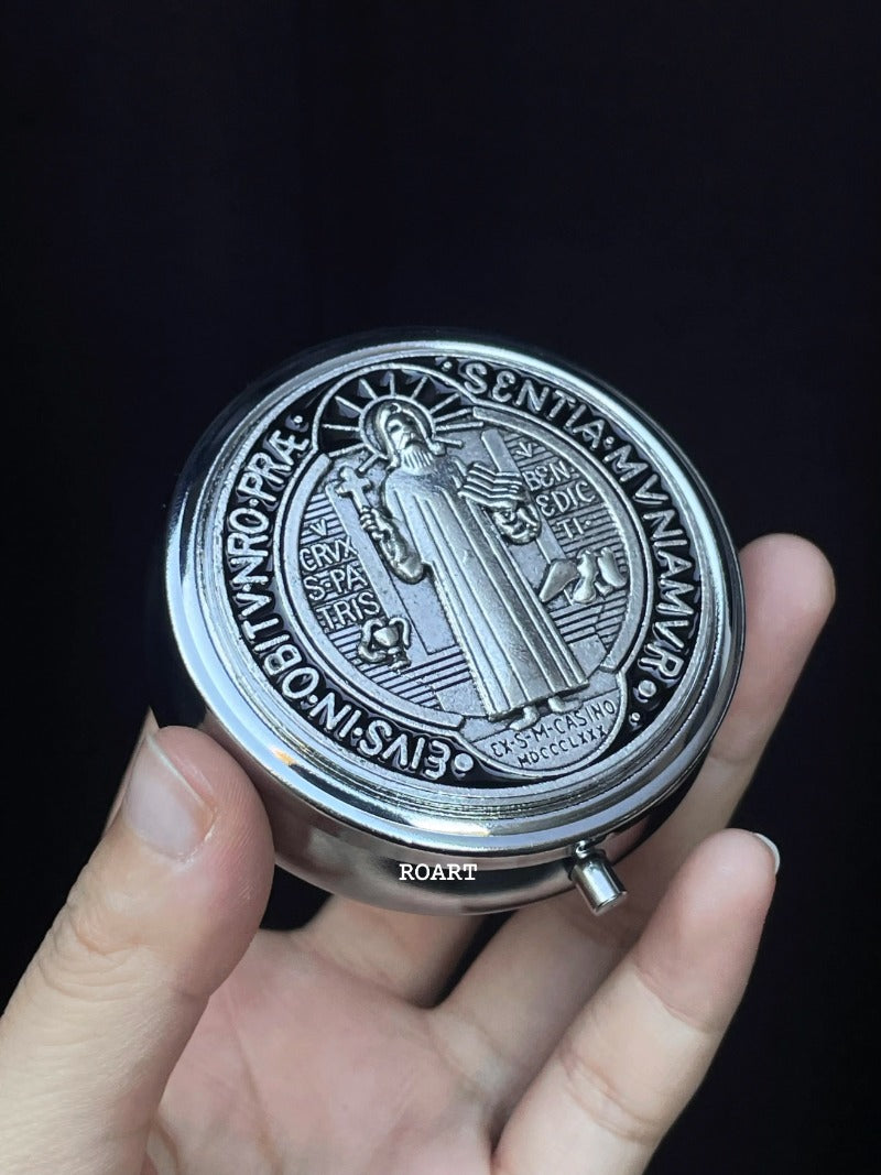 Handcrafted Virgin Mary Pill Box – Faith-Inspired Elegance