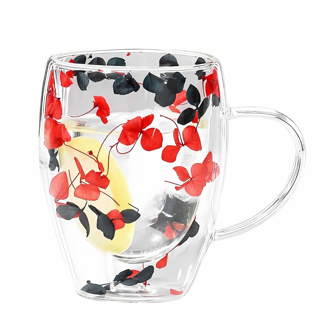 Coffee Mug with Dried Flowers