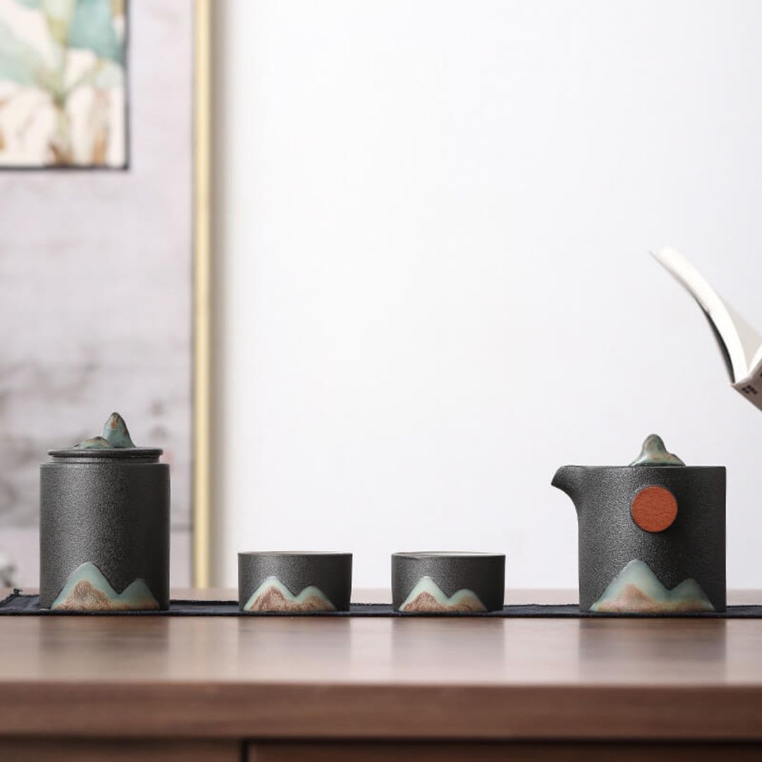 Japanese Mountain Sun Travel Tea Set