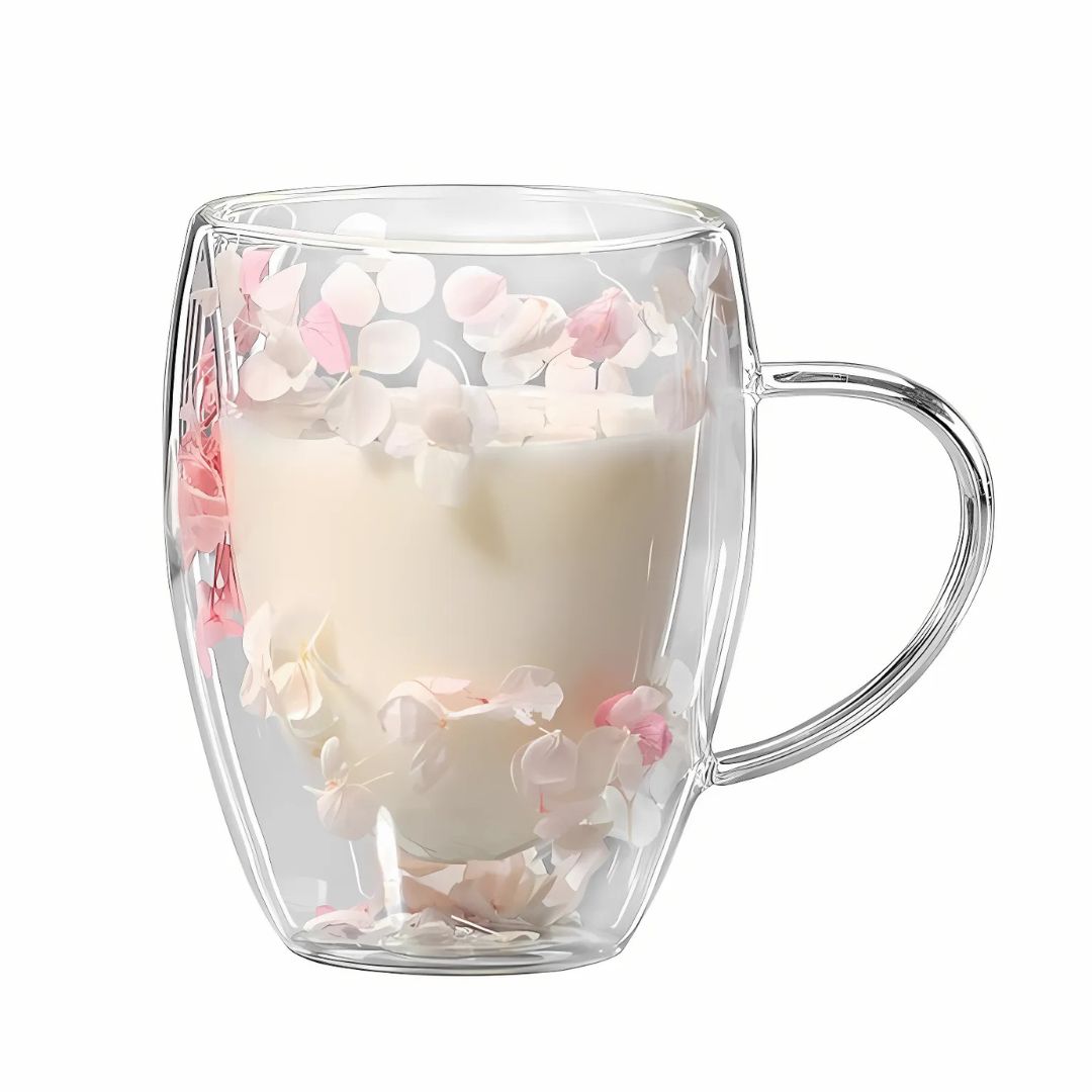 Coffee Mug with Dried Flowers