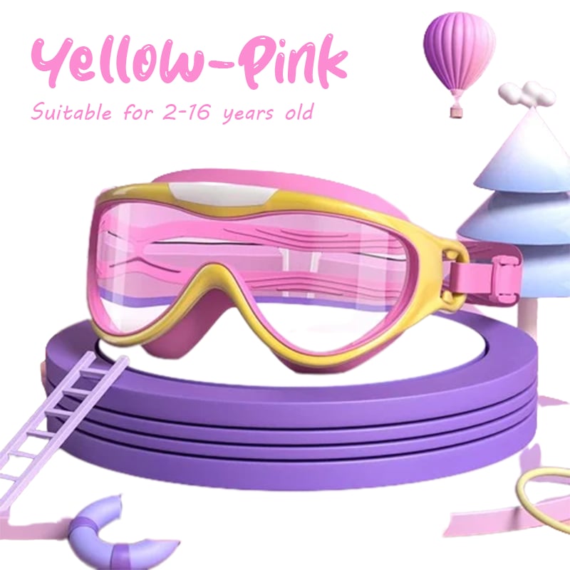 YoPoll HD children's large frame waterproof and anti-fog swimming goggles