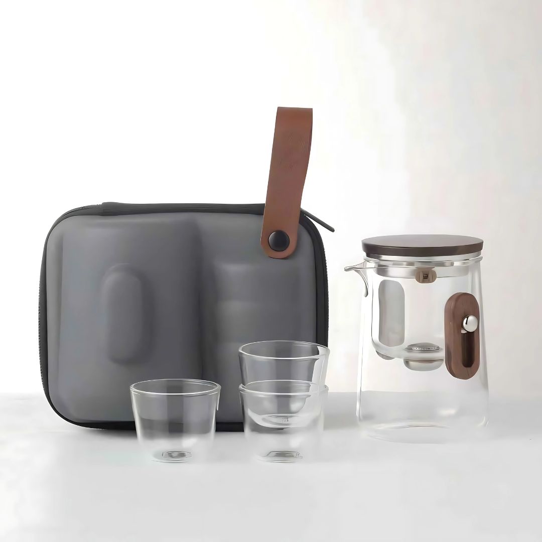 Travel Glass Tea Set