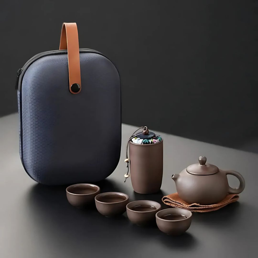 Purple Clay Travel Tea Set
