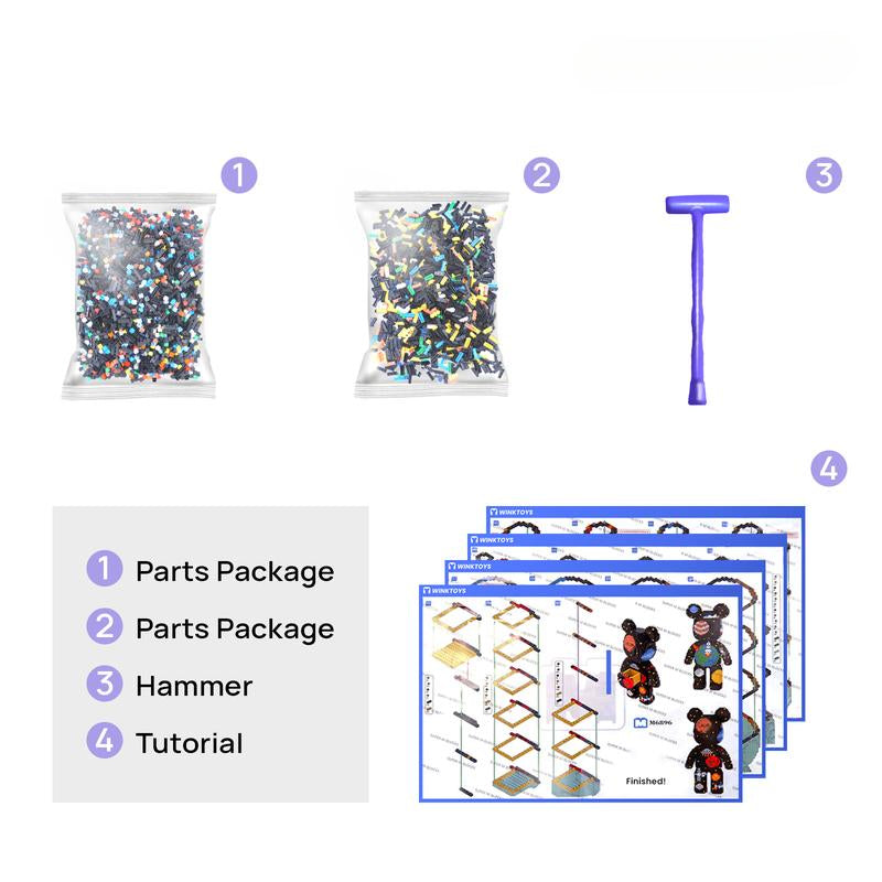 DIY Pixel Art Block Bear Figures – Creative Building & Collectible Display