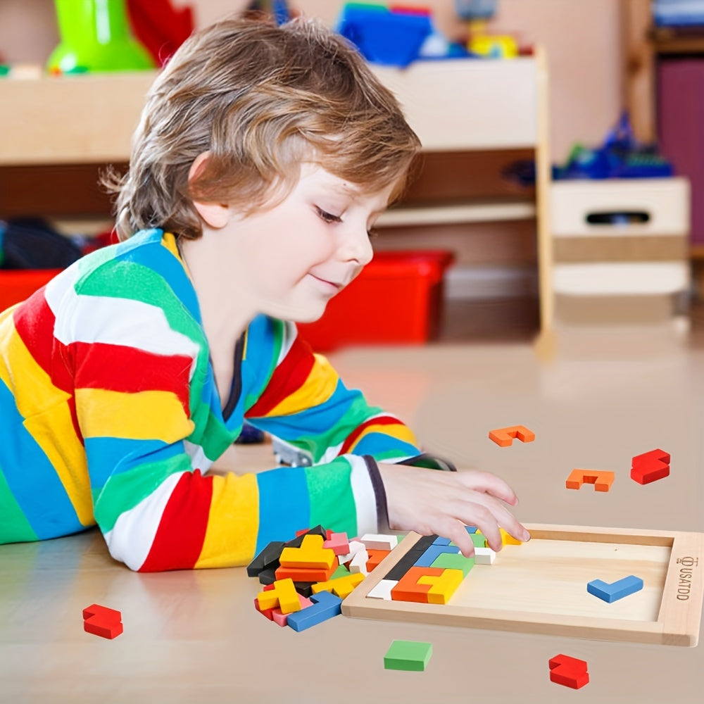 Wooden Tangram Puzzle Brain