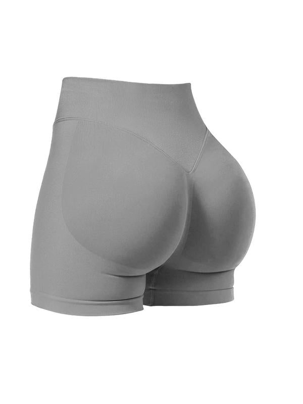 Women's Solid High Waist Sports Spandex Short