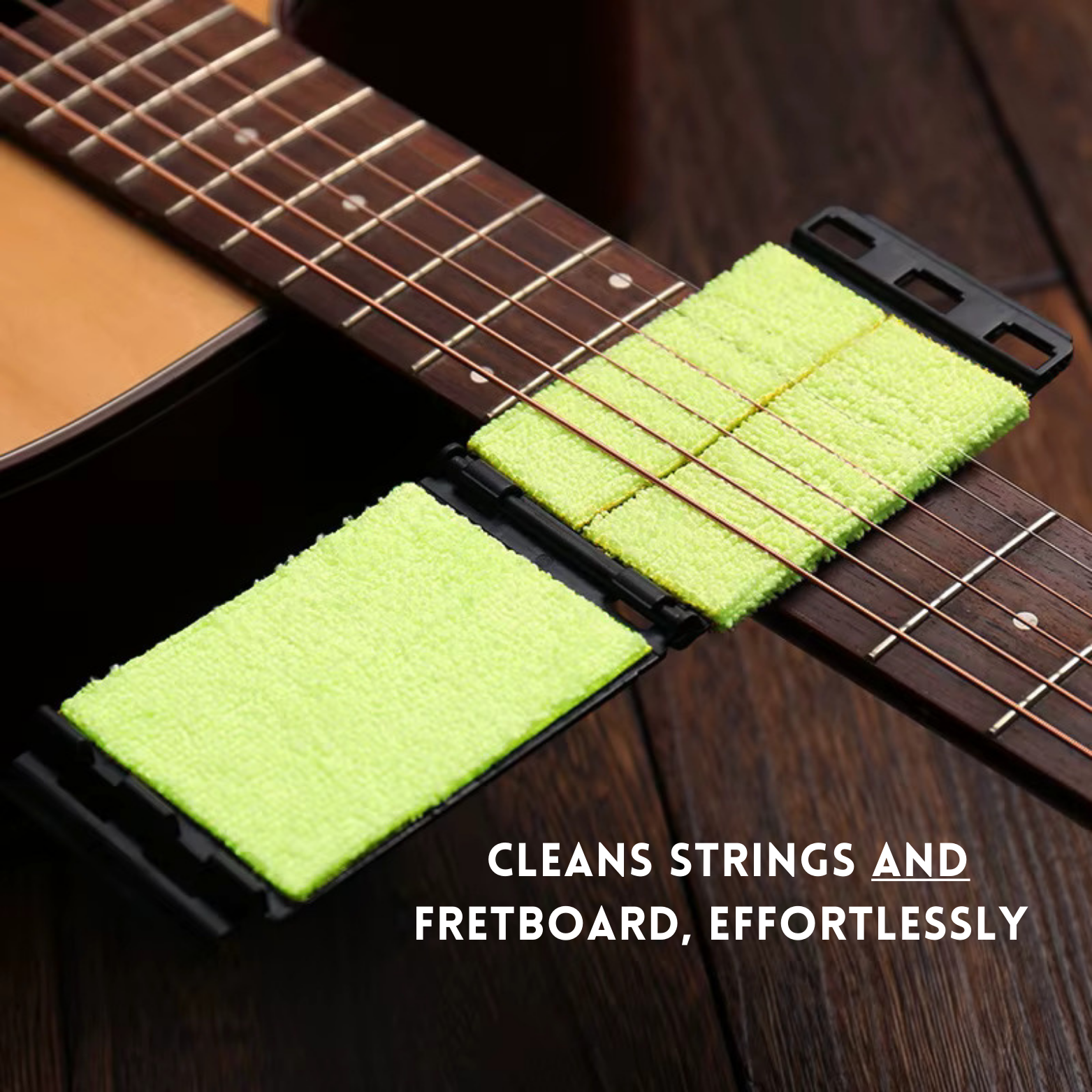 3-in-1 Guitar Fretboard & String Cleaning Tool