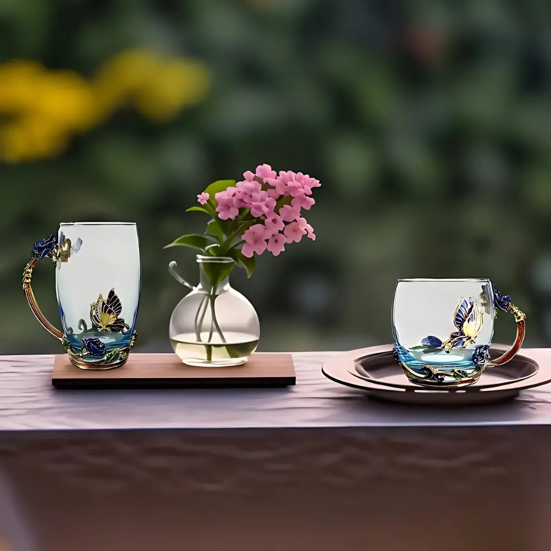 Glass Coffee Enamels Mug