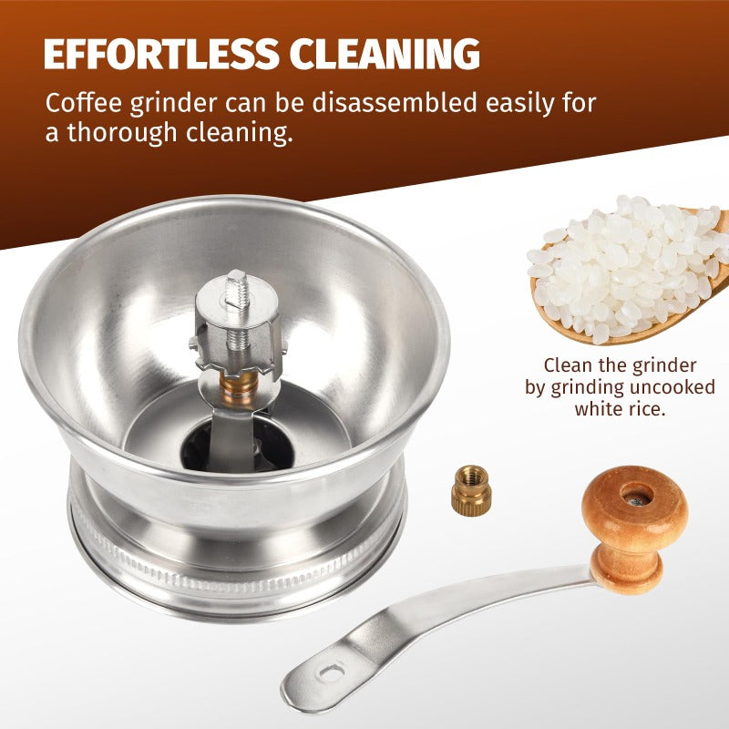 Manual Coffee Grinder Lid for Mason Jars – Adjustable & Portable