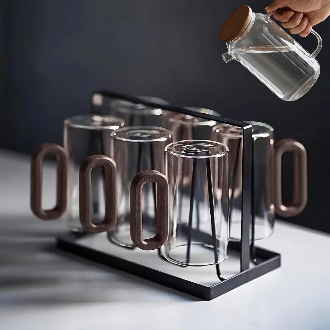 Nordic Walnut Glass Mug