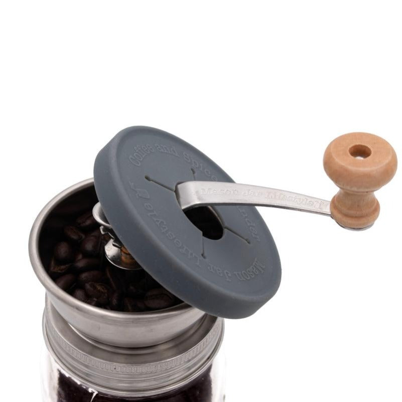 Manual Coffee Grinder Lid for Mason Jars – Adjustable & Portable