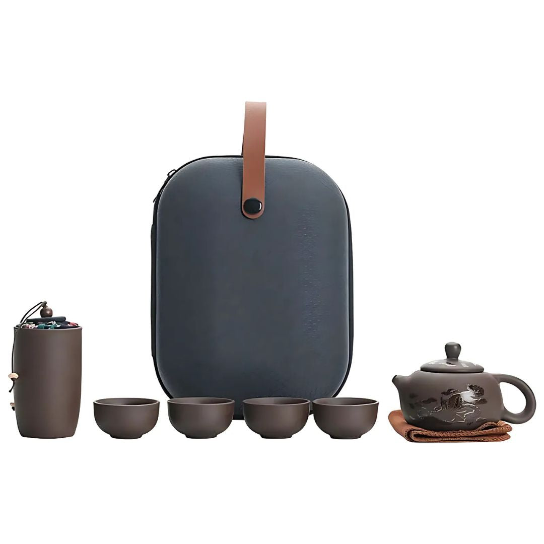 Purple Clay Travel Tea Set