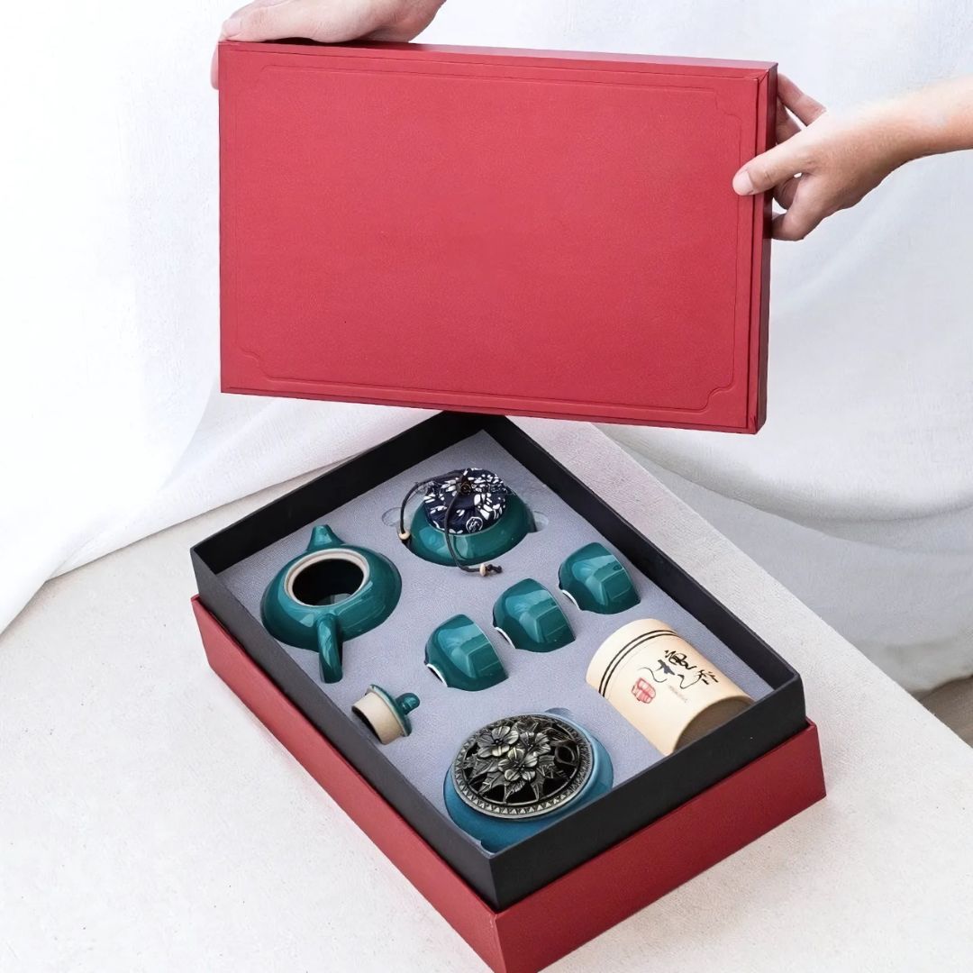 Chinese Red Tea Set With Gift Box