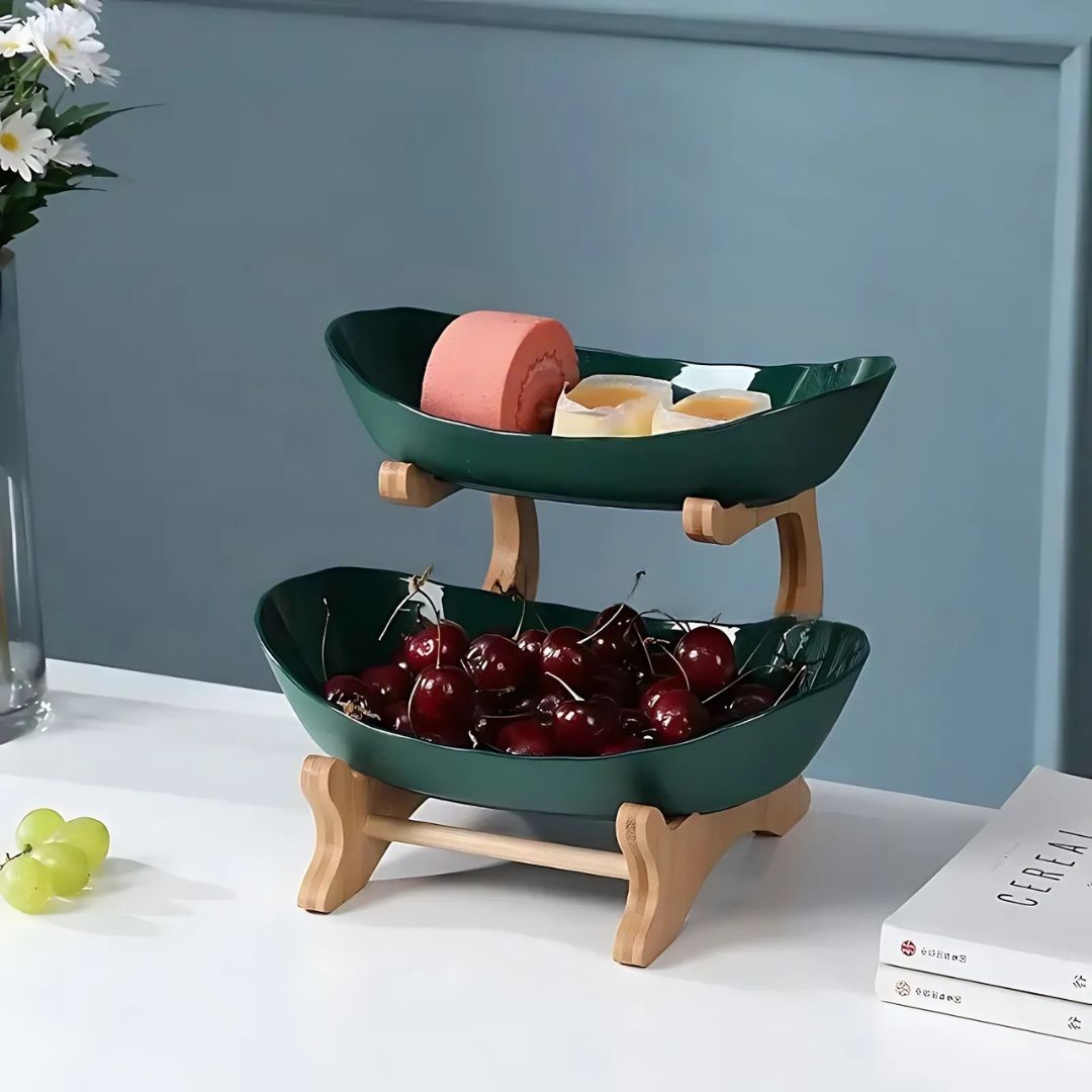 2 and 3 Tier Oval Fruit Bowl
