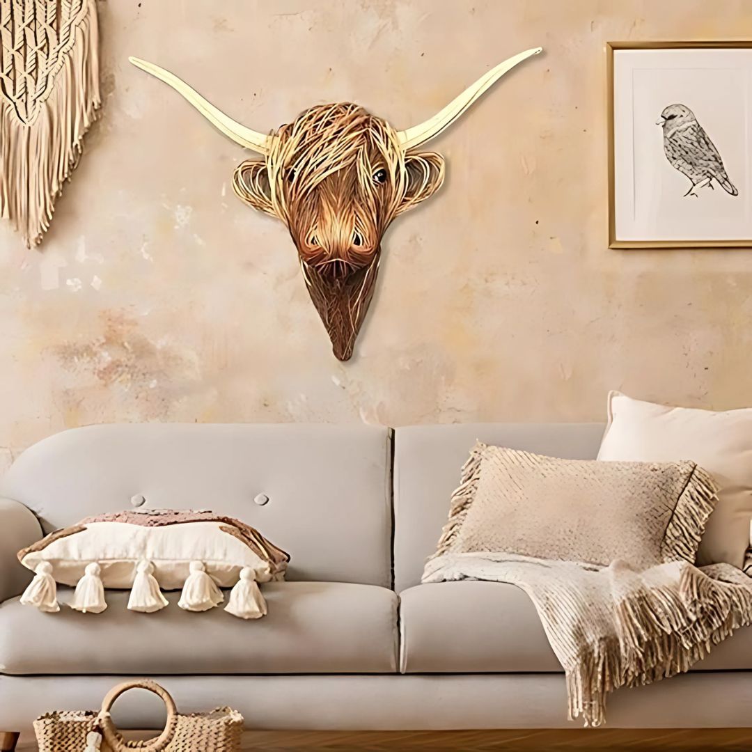 Cow Wall Sculpture