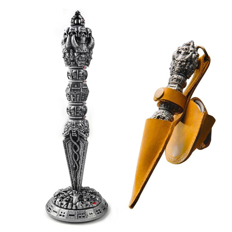 💀Metal Wand Skull Dice & Bone RPG Dice Set