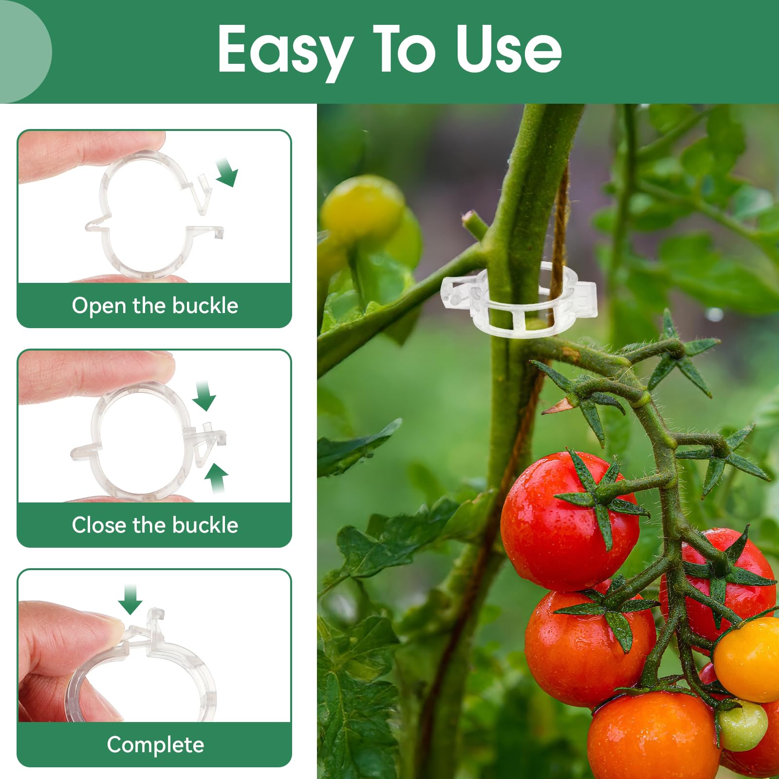 Tomato Clips, Plastic Trellis Clips