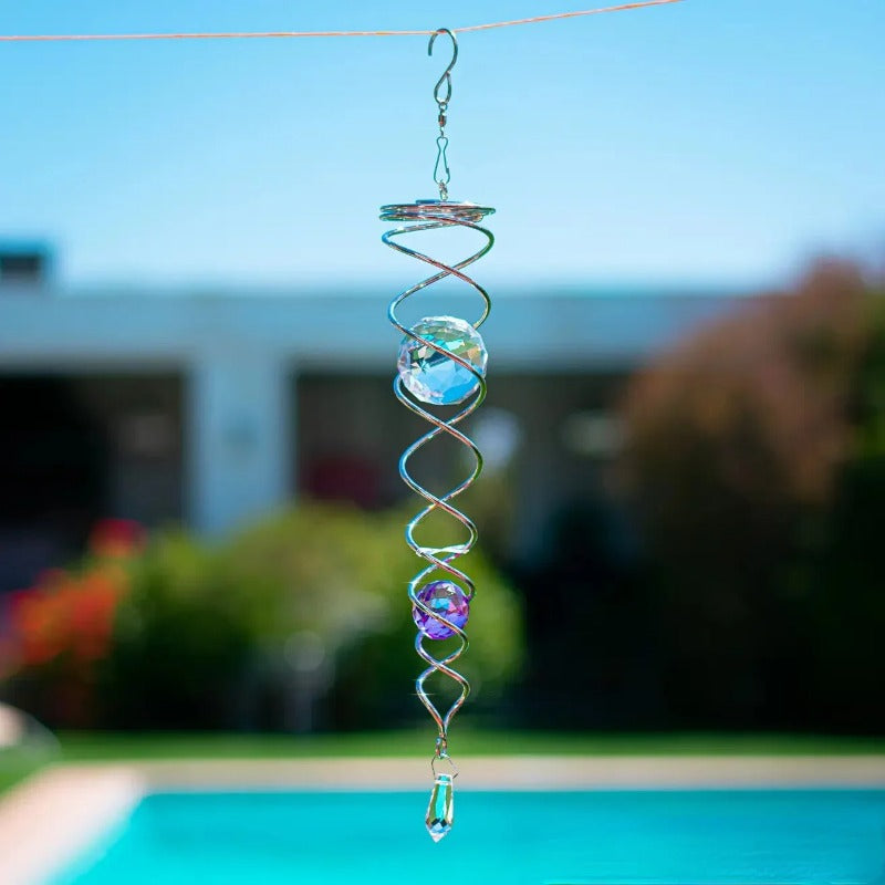 '- Gazing Ball Spiral Tail Wind Spinner Stabilizer