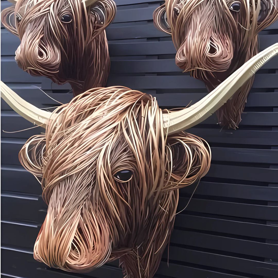 Cow Wall Sculpture