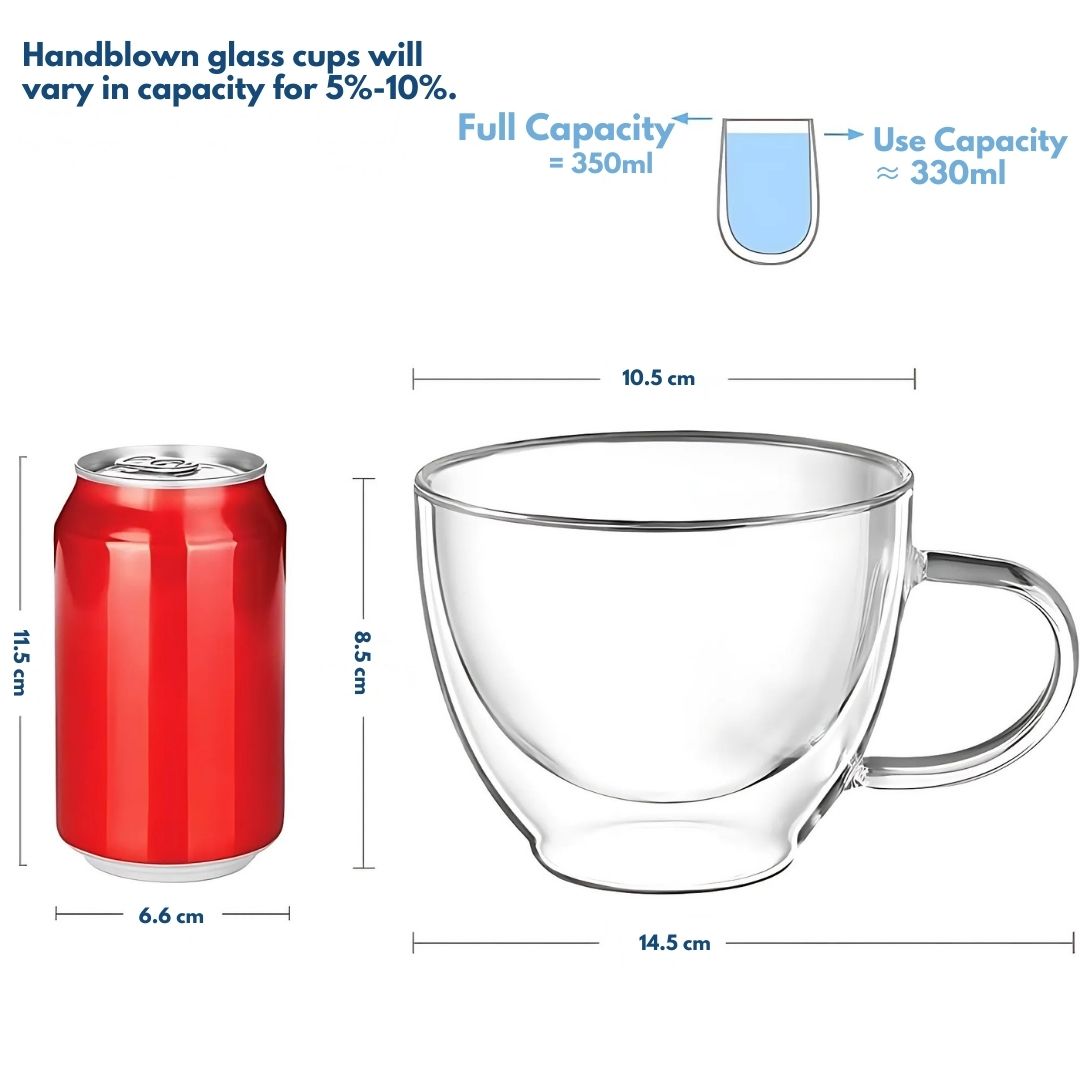 Set of 2 Coffee Cups with Handle