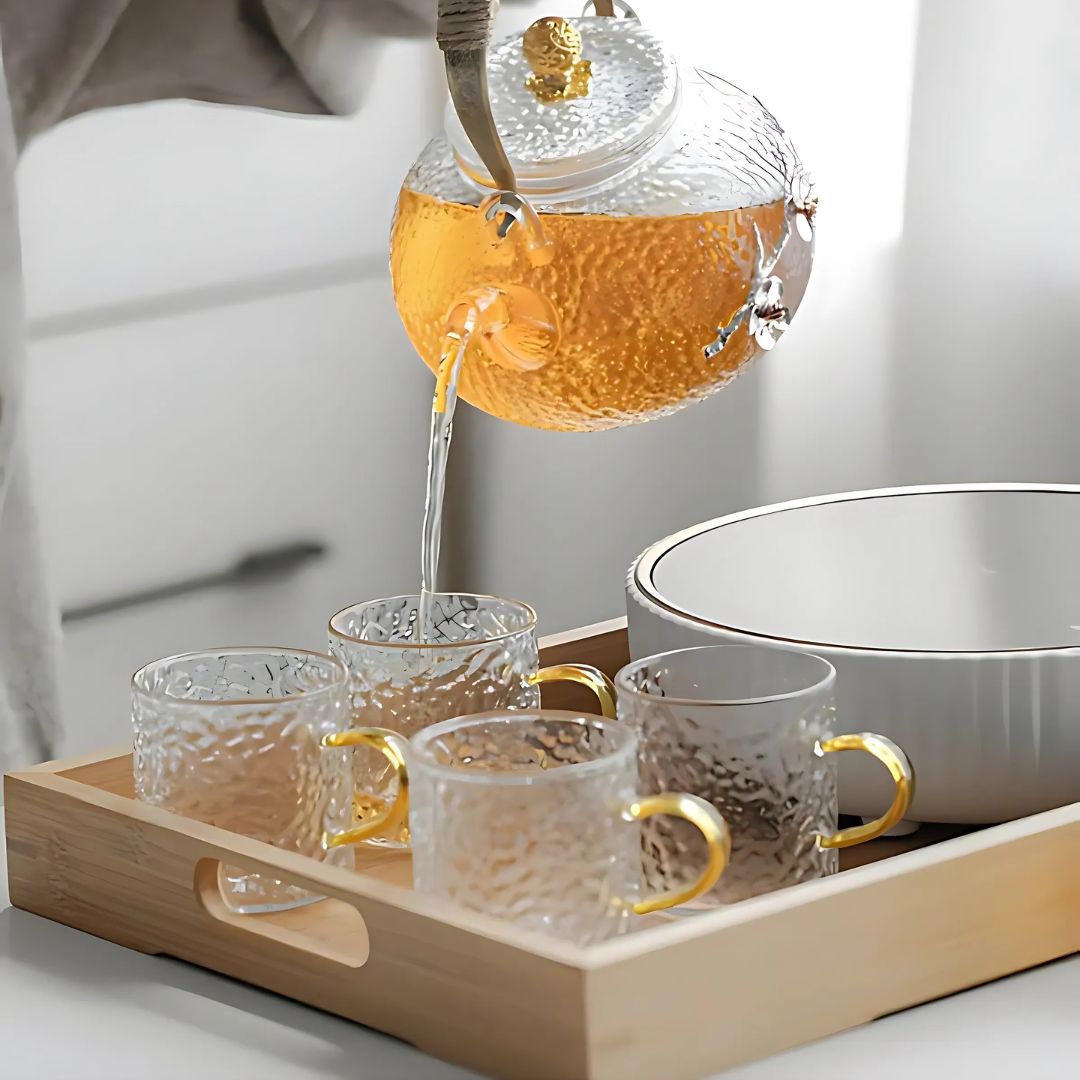 Chinese/Japanese Style Glass Tea Set