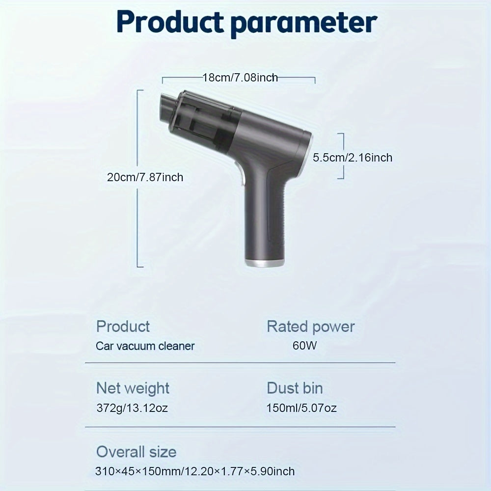 8-in-1 Cordless Handheld Car Vacuum Cleaner