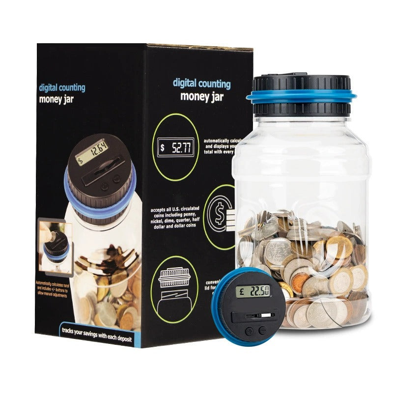 Digital Coin Counting Jar – Automatic Money-Saving Bank