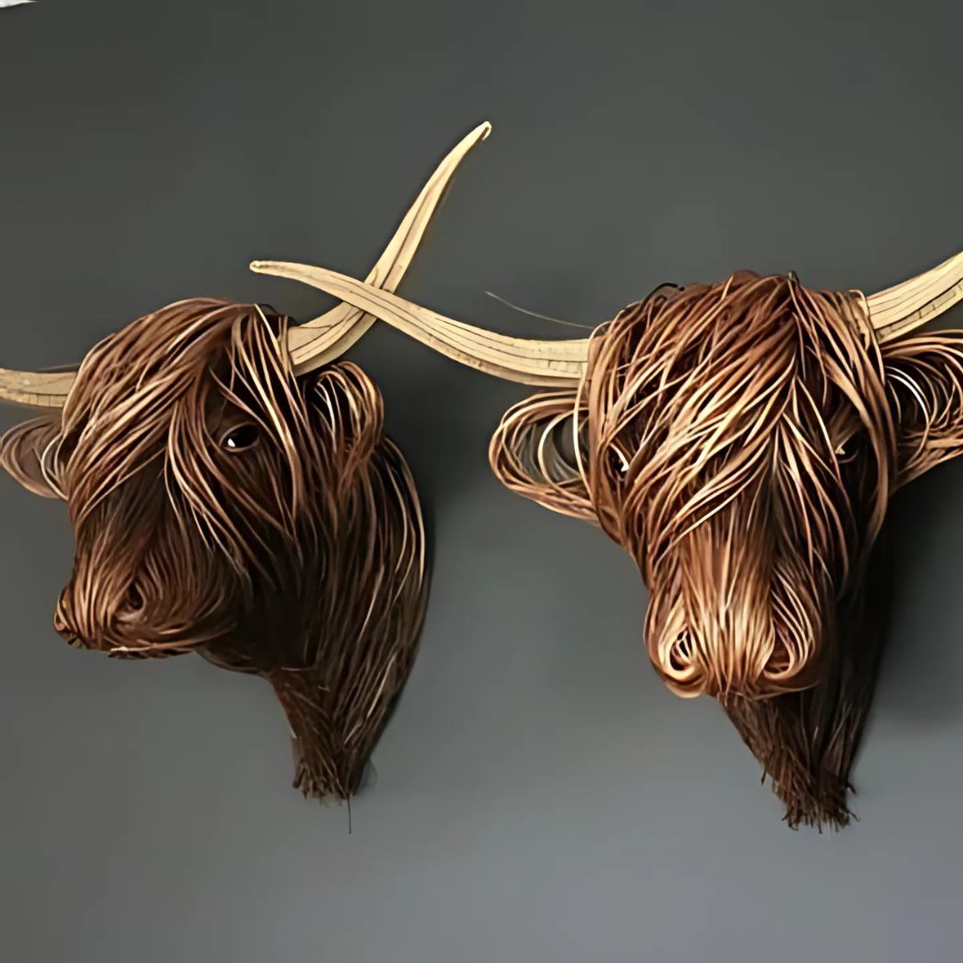 Cow Wall Sculpture
