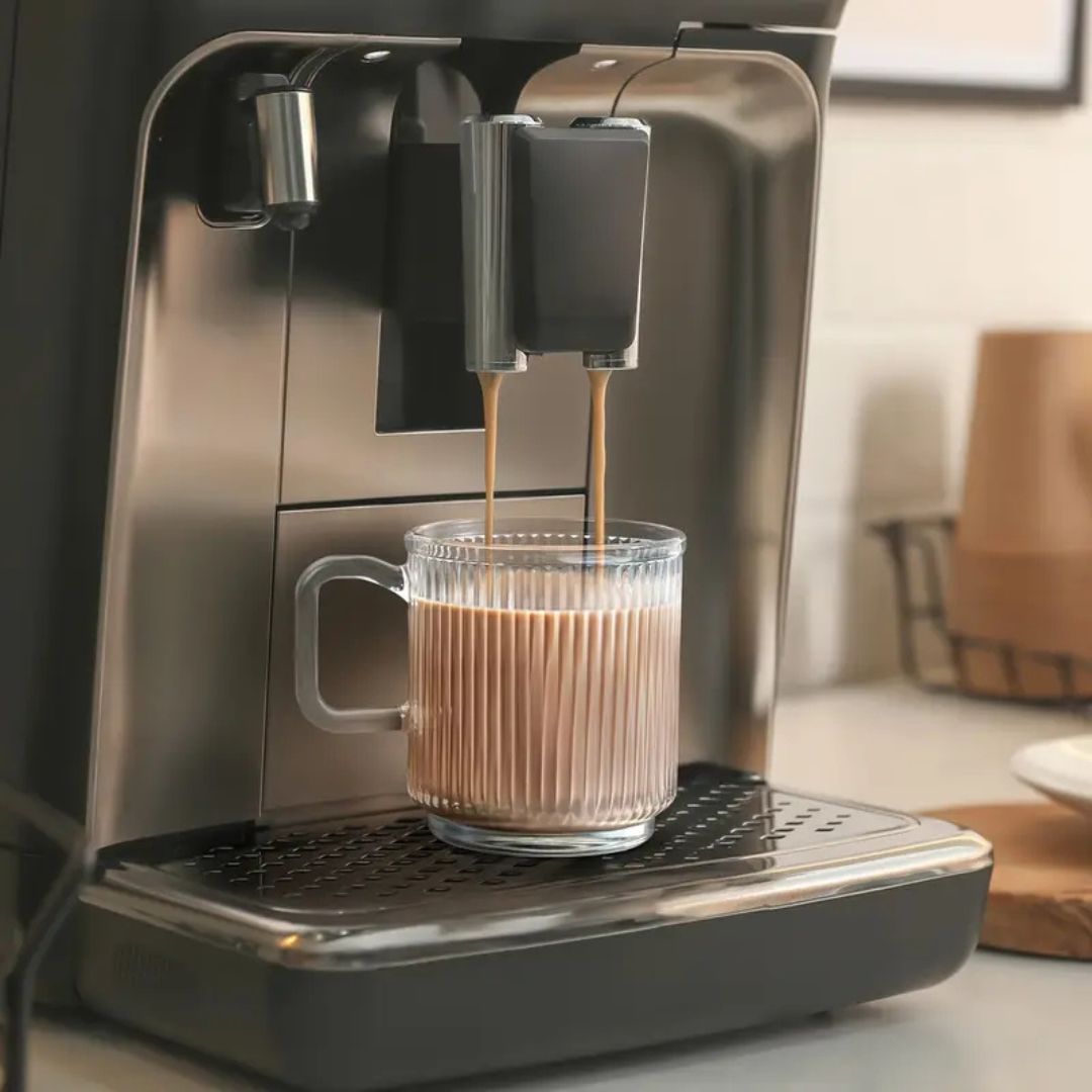 6 PACK Premium Glass Coffee Mugs with Handle