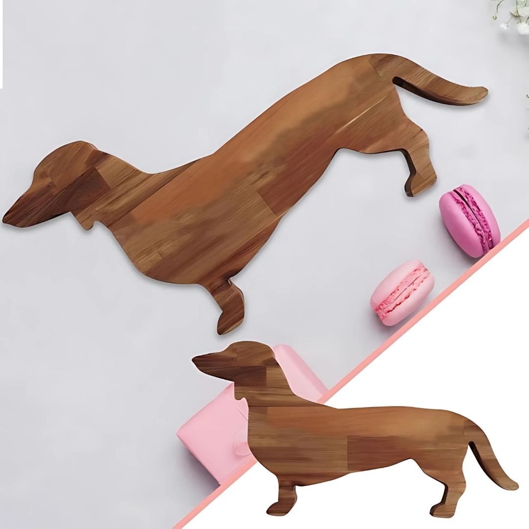Wood Dachshund Serving Platter