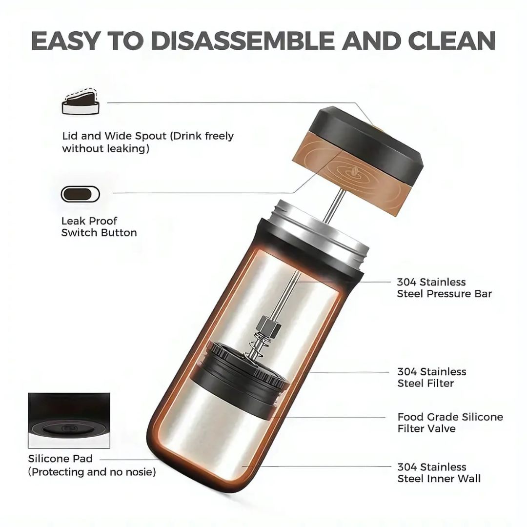 Portable French Press Coffee Maker
