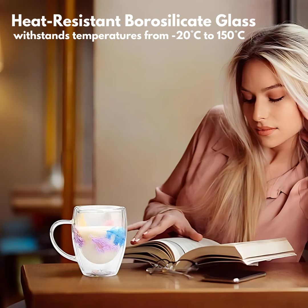 Coffee Mug with Dried Flowers