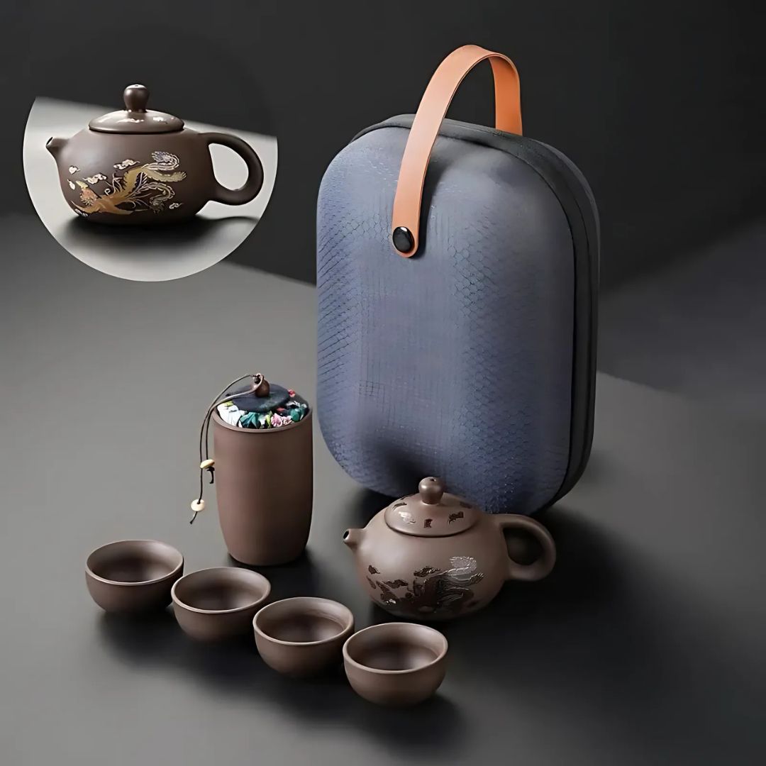 Purple Clay Travel Tea Set