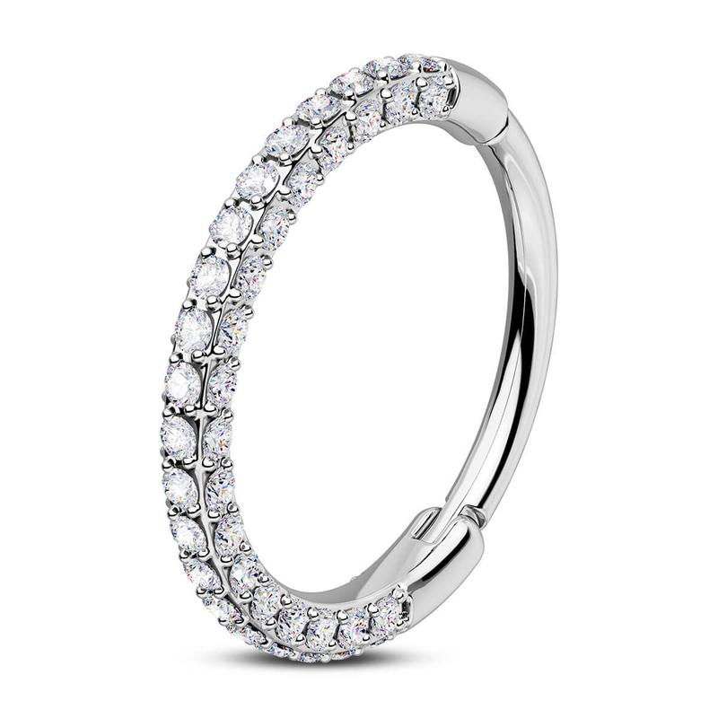 Turquoise Accent Hinged Nose Ring