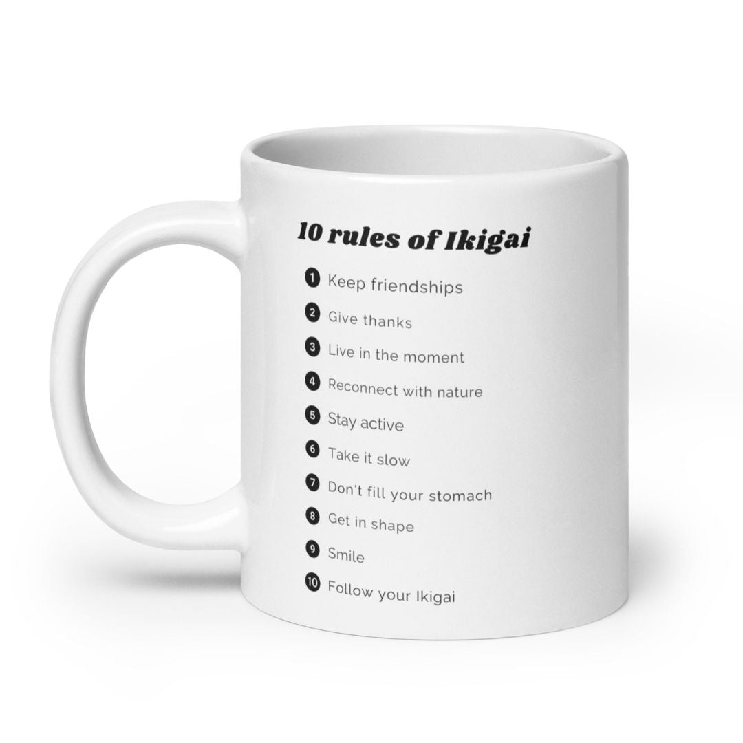 10 Rules Of Ikigai Ceramic Printed Mug