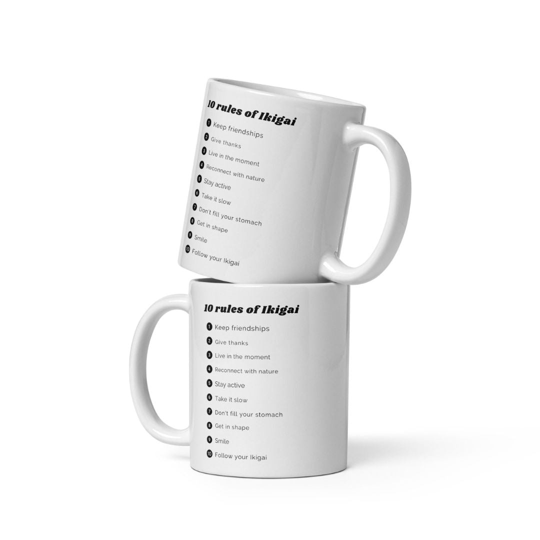 10 Rules Of Ikigai Ceramic Printed Mug