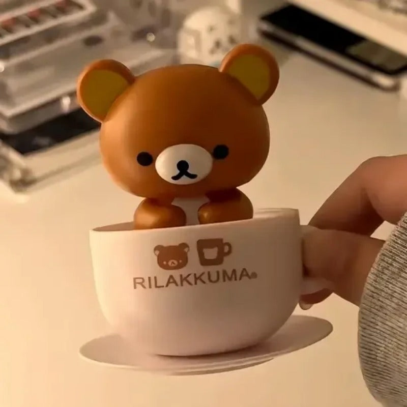 Rilakkuma Solar Nodding Cup Toy