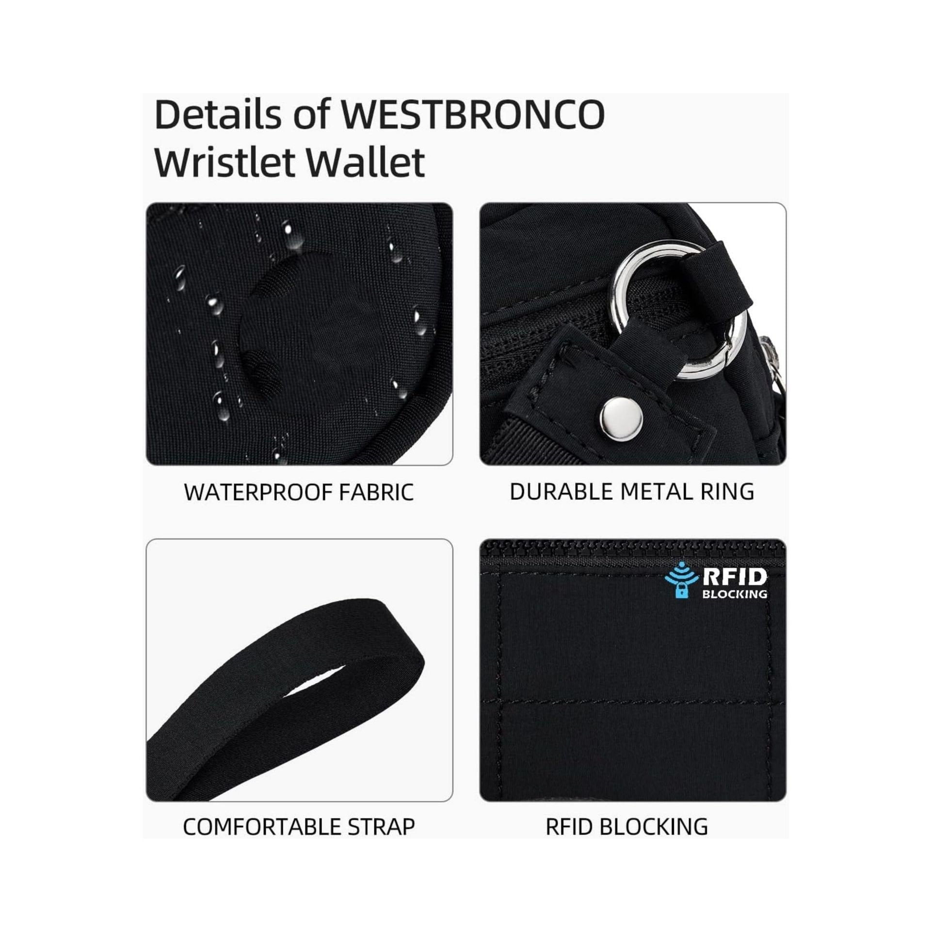 Stylish Nylon Wristlet Wallet with Multiple Compartments